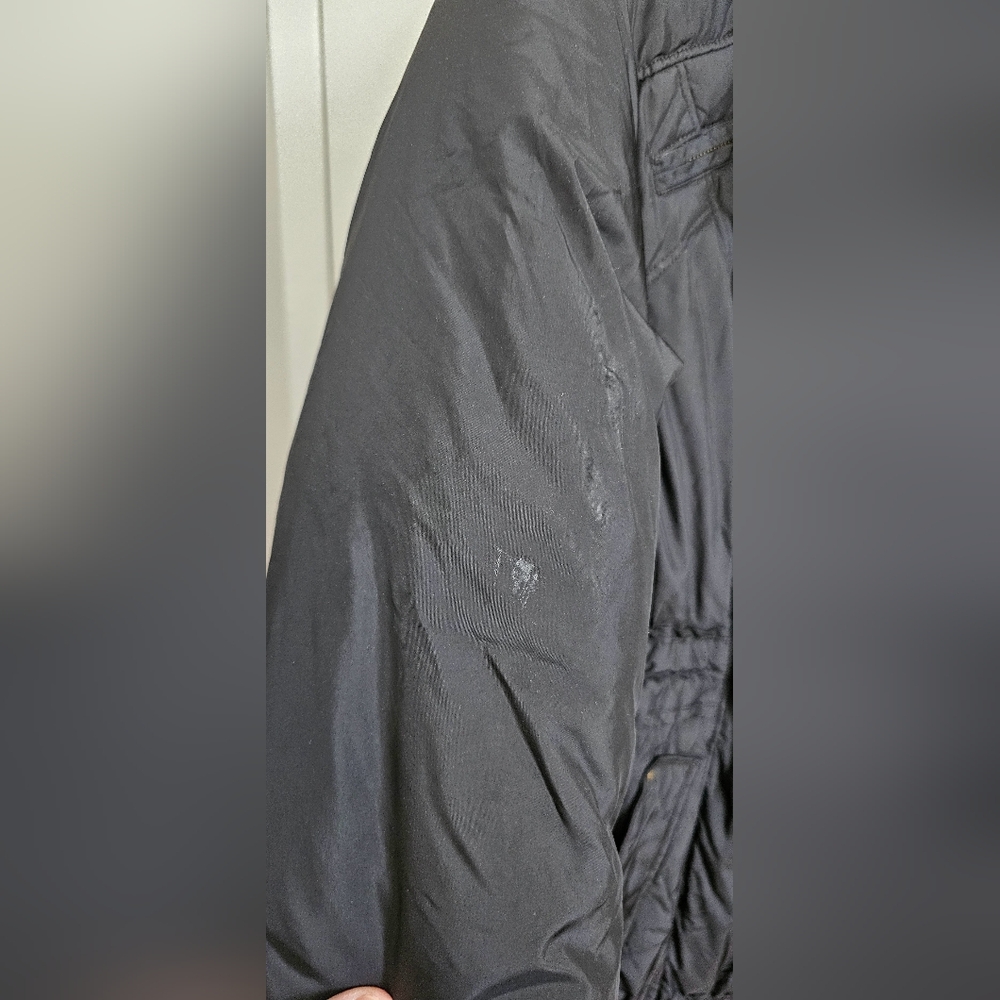 Cole Haan Signature Puffer Jacket Women's Medium Black Full Zip Down Filled Long - Picture 3 of 8